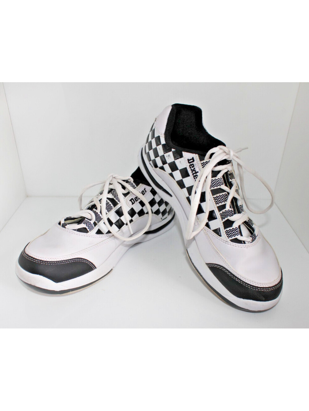 Vintage Dexter Daytona Men's 9.5M Bowling Shoes Black White Slide-Rite